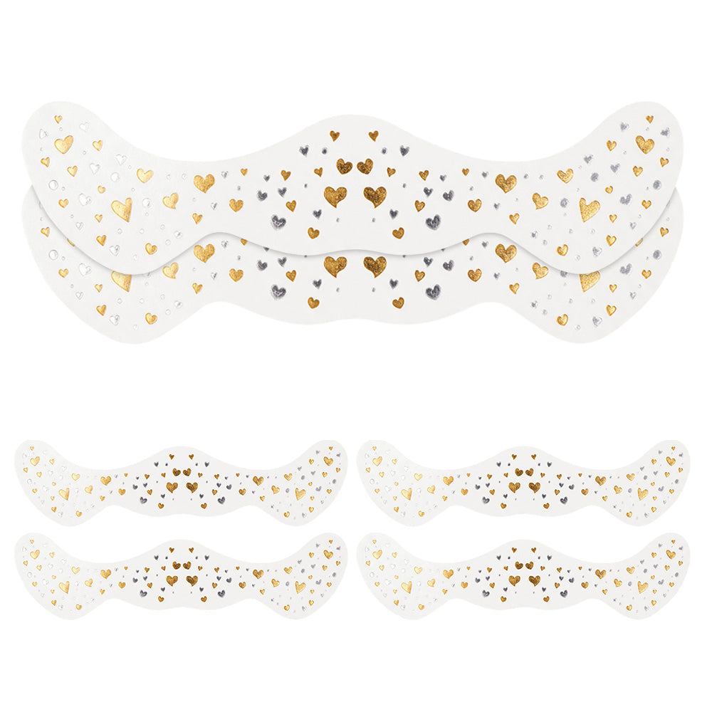 6 PCS Glitter Freckles Face Tattoo Water Resistant Sweat Resistant Gold Transfer Stickers for Party
