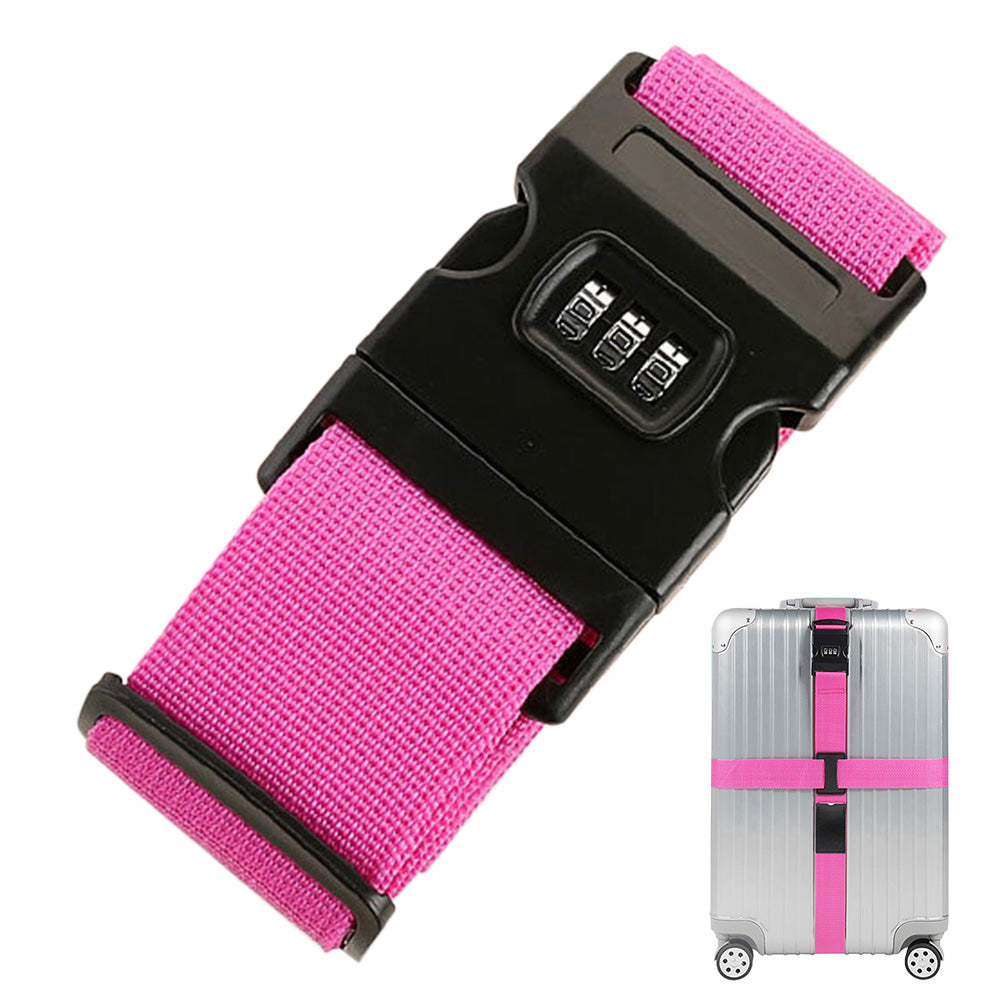 200cm Cross Packing Luggage Strap with Combination Lock for Suitcase