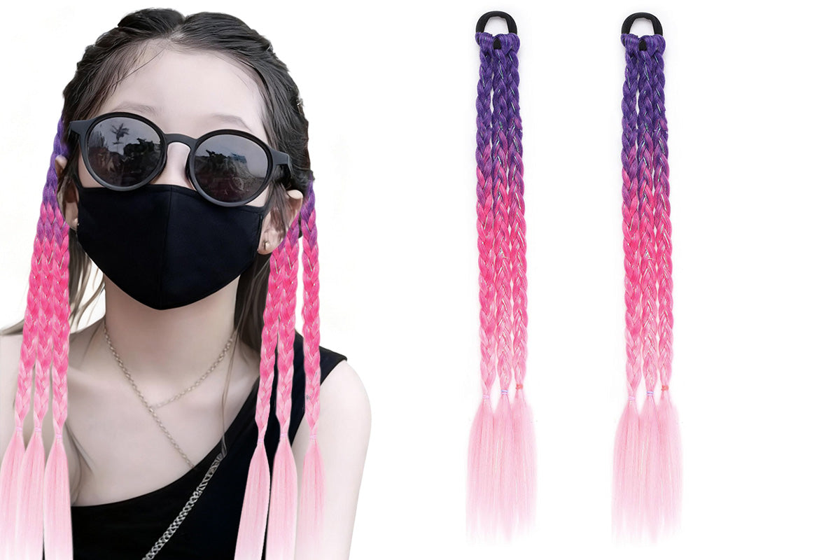 2Pcs 45cm Three-Strand Braiding Hair for Wigs and Hair Extensions
