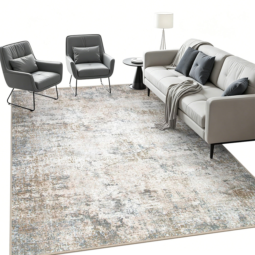 Nordic Crystal Velvet Rug Soft Non Slip for Bedroom Living Room Bedside Floor-Grey
