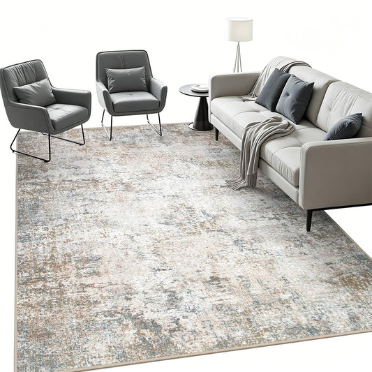 Nordic Crystal Velvet Rug Soft Non Slip for Bedroom Living Room Bedside Floor-Grey