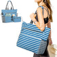 Beach Bag Large Foldable Sandproof Totes Bag With Zipper Beach Shoulder Bag