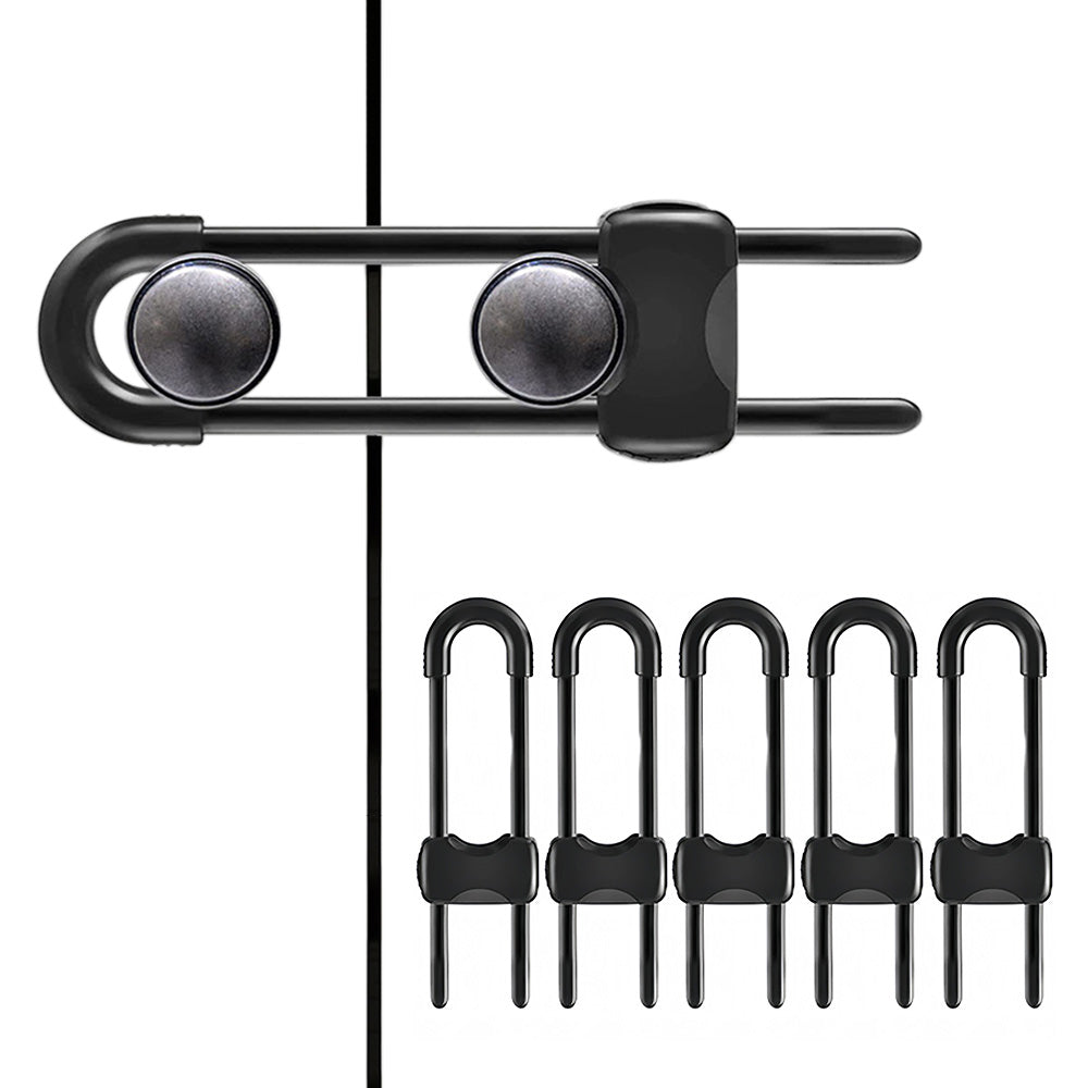 5Pcs Cabinet Locks U-Shaped Drawers Locks for Knob Handle on Door Cupboard