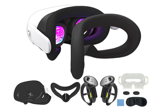 7-Piece Silicone Protective Case Set for Meta Quest 3S VR Headset Accessories