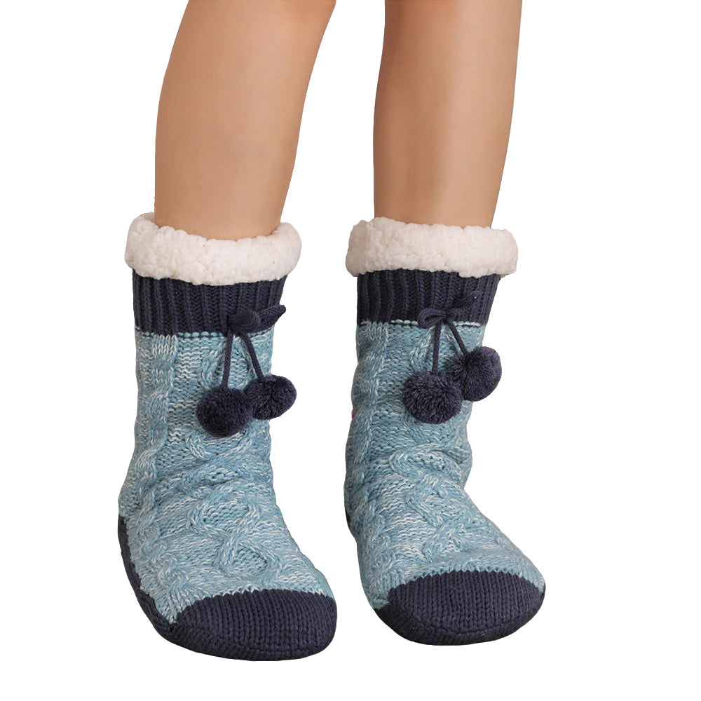 Womens Slipper Fuzzy Grips Socks Fluffy Winter Warm Thick Thermal Cozy Plush Non Slip Cabin Soft Fleece Socks