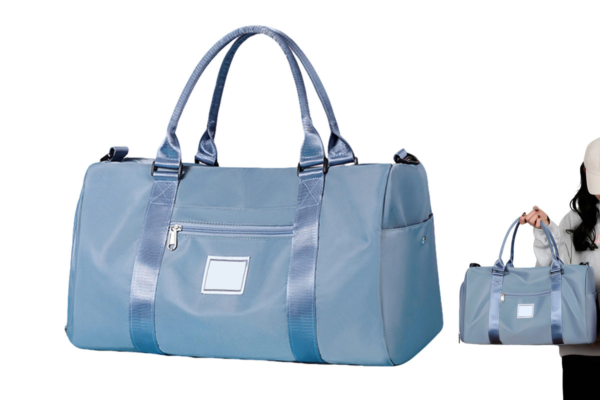 30L Gym Travel Duffel Bag with Waterproof Pocket and Shoe Compartment for Weekend Overnight Trip