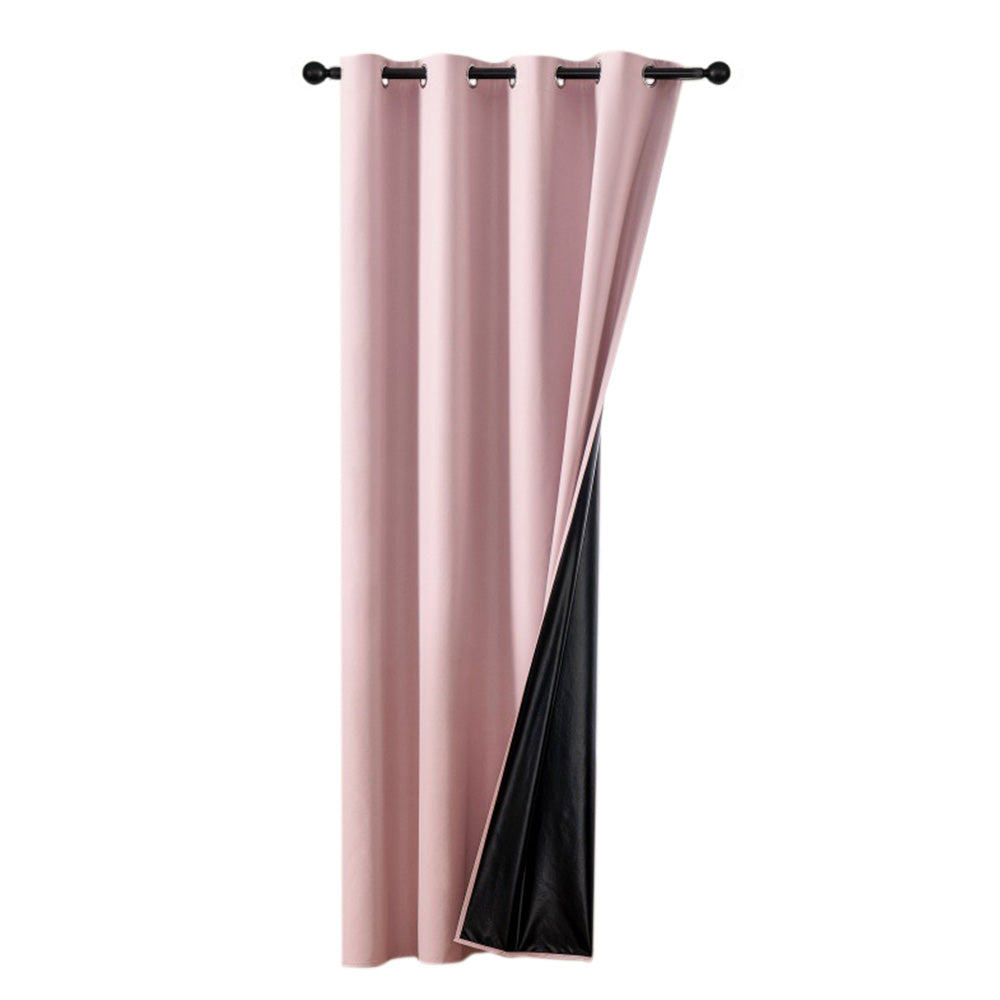 Blackout Curtain Panel with Black Liner Heat & Light Blocking Drapes