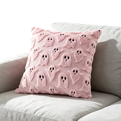 Cute Halloween Ghost Pillow Cover with Zipper for Living Room Bedroom Office