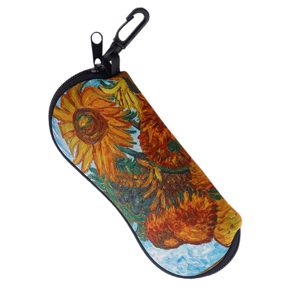 Lightweight Soft Glasses Case Scratch-Resistant Zipper Sunglasses Pouch for Travel and Commuting