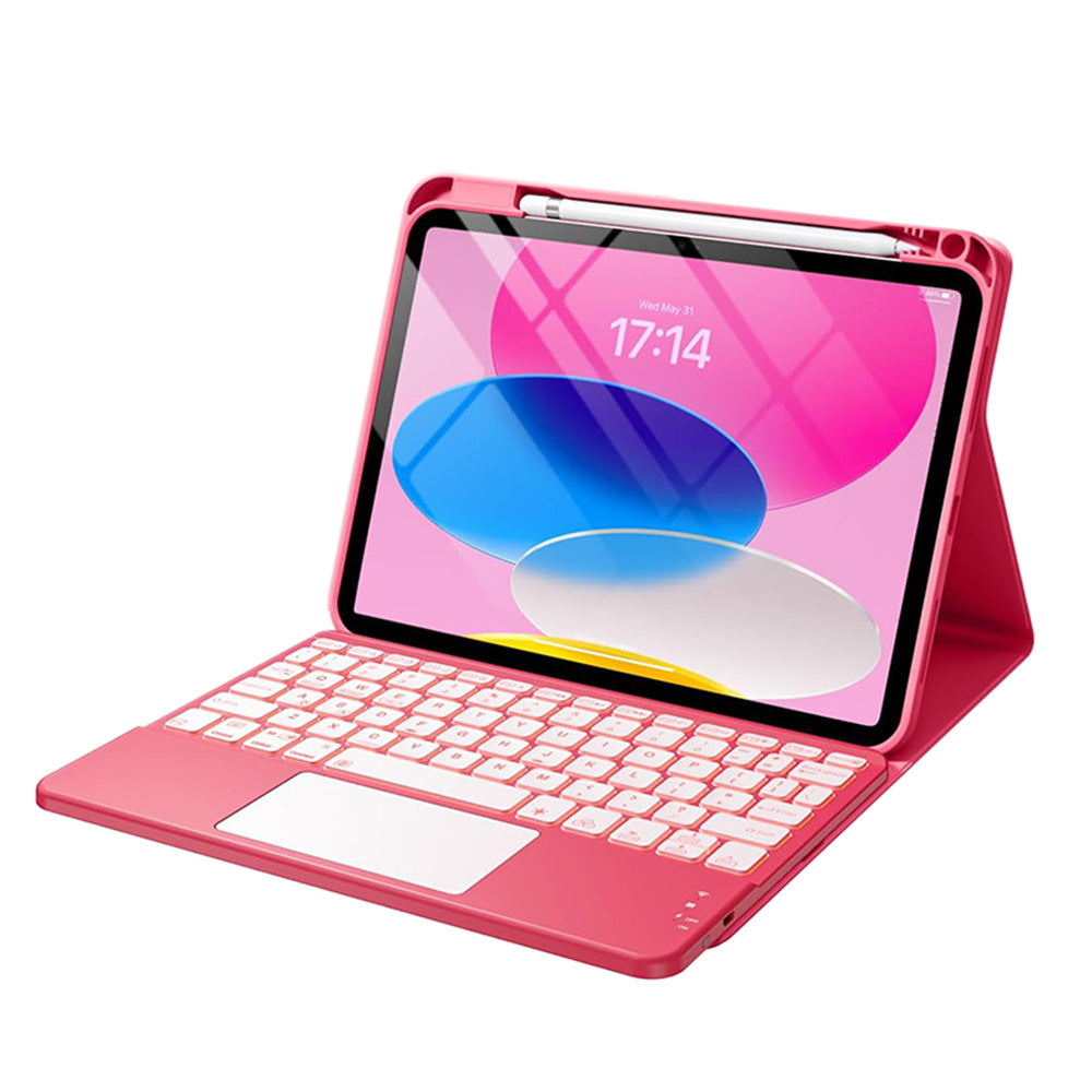 Keyboard Case with Touchpad and 7 Color Backlight for iPad 10th and 11th Gen