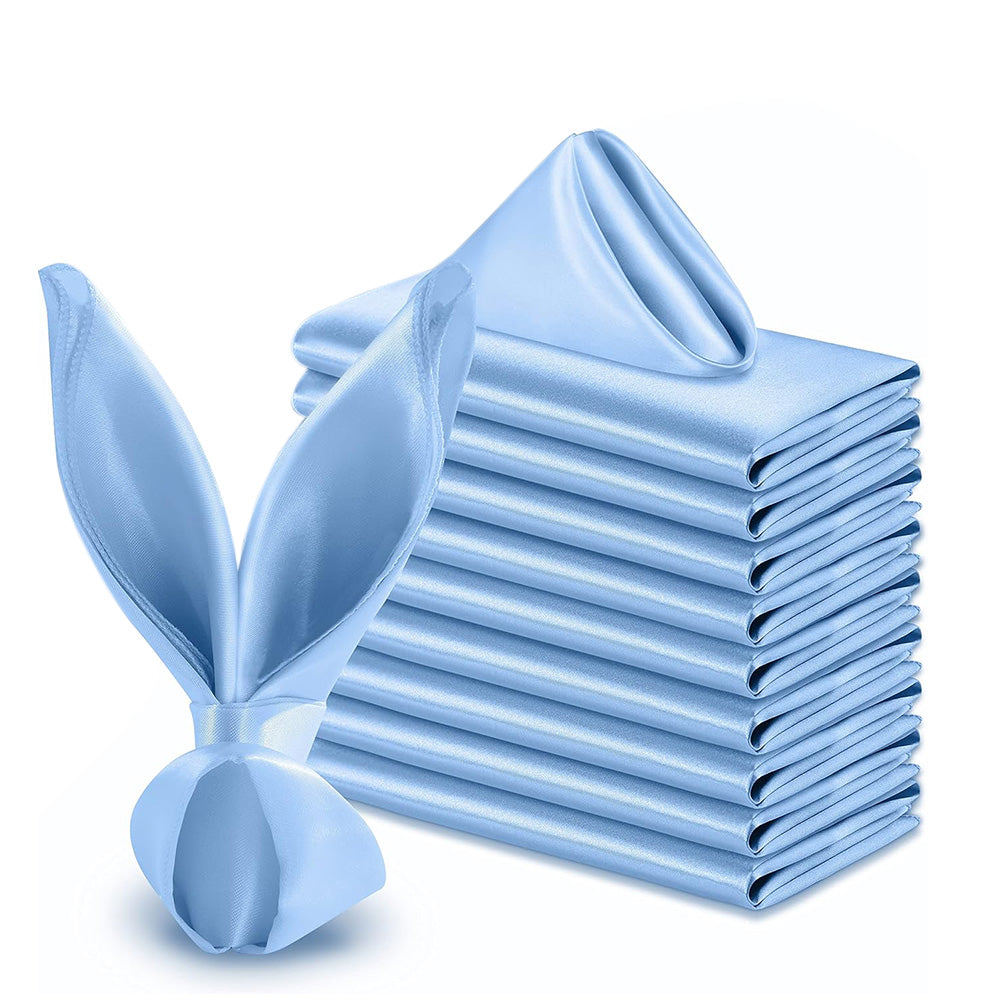 10 Pack Polyester Satin Dinner Napkins for Weddings Hotels Dining