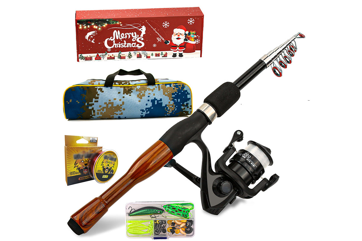 37PCS Fishing Tackle Fishing Tools With Fishing Rod For Christmas