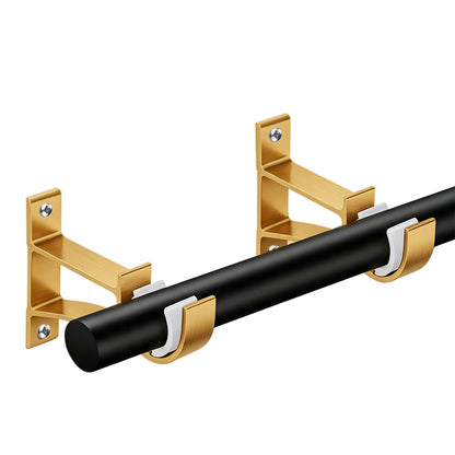 2 Pack Thickened Aluminum Alloy Curtain Rod Brackets for 28 to 32mm Rods