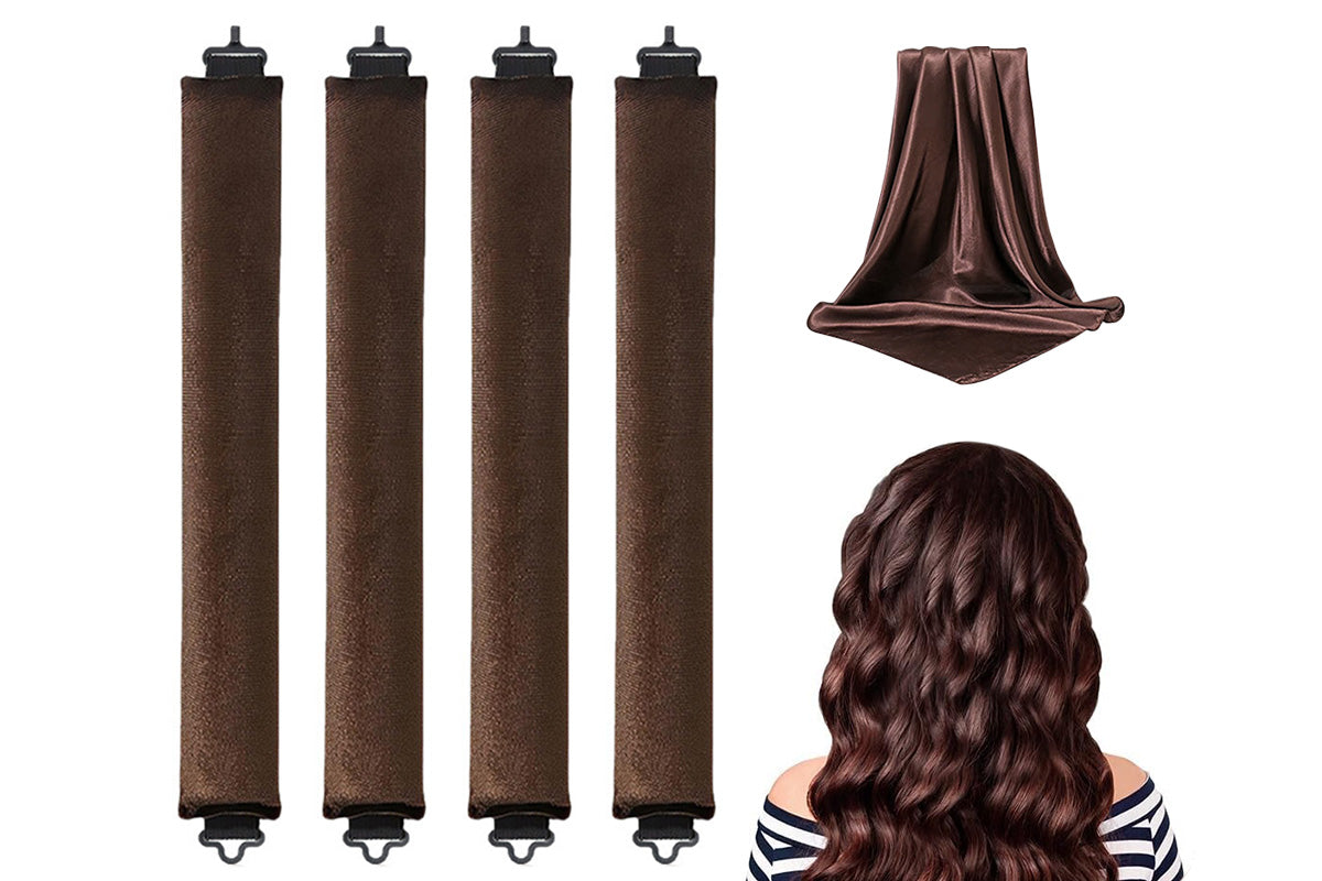 4Pcs Heatless Curls Overnight Hair Curlers Set No Damage Hair Styling Tools