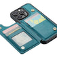 Wallet Case for iPhone 16 Pro Max iPhone16Pro Max 16Pro with Card Holder and RFID Blocking-Green