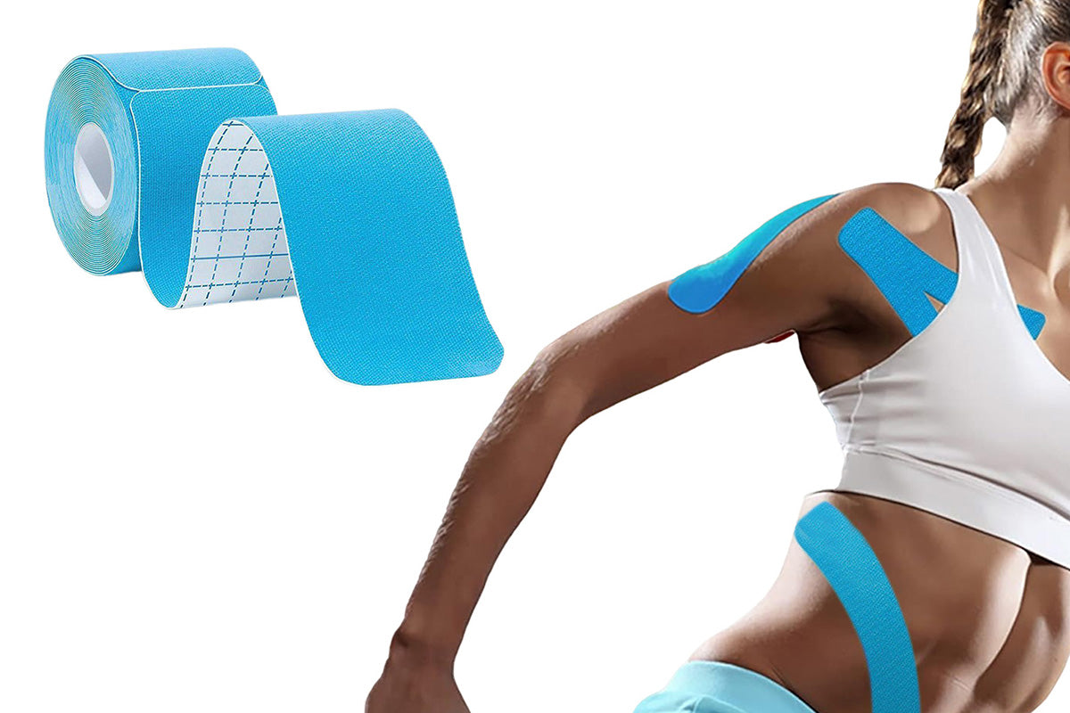 Kinesiology Tape Waterproof Breathable Latex Free Tape for Ankle Wrists Knees