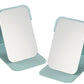 2-Pack Medium Foldable PU Leather Makeup Mirror Portable Travel Vanity Mirror