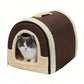 Pet Dog House Kennel Soft Beds Cave Cat Puppy Bed Doggy Warm Cushion Fold