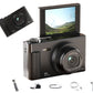 5K Digital Camera 18X Zoom Flip Screen Point and Shoot Camera with 64GB Memory Card