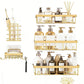 5Pcs Shower Caddy Adhesive Bathroom Wall Organizer Rack