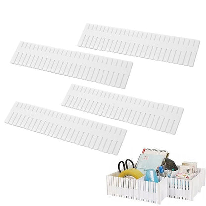 24Pcs Adjustable Drawer Divider DIY Storage Organiser for Cabinets