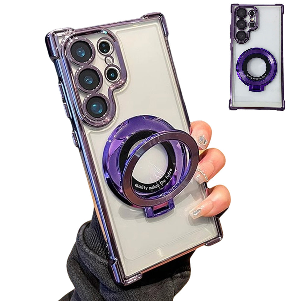 Thin Shockproof Stand Case Compatible with Samsung Galaxy S26 Ultra with Lens Cover