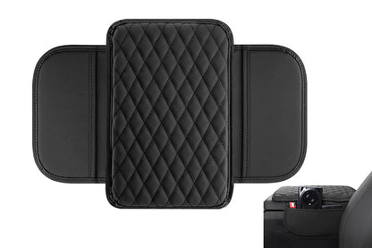 Microfiber Leather Car Center Console Cover Car Arm Rest Cover with 2 Storage Bags