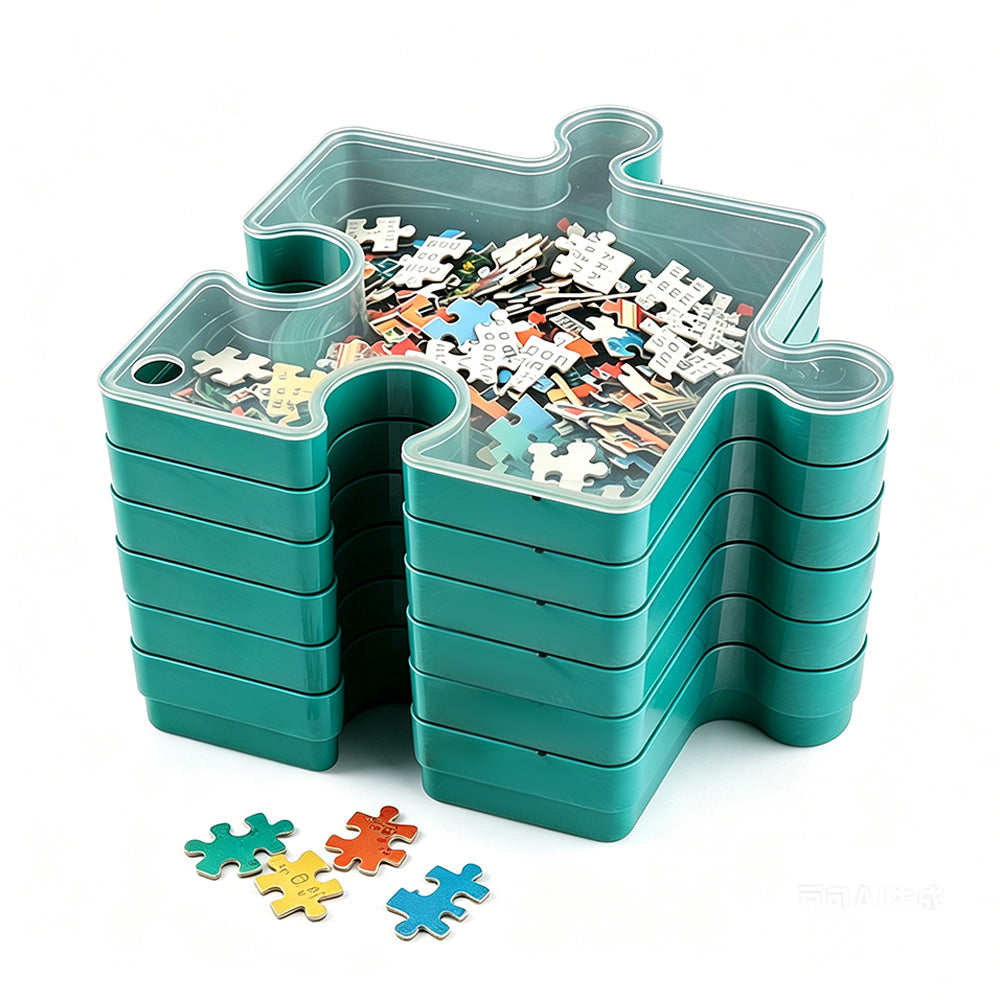 6 Layer Puzzle Storage Organizer Box Stackable Sorting Trays for 1000 Pieces