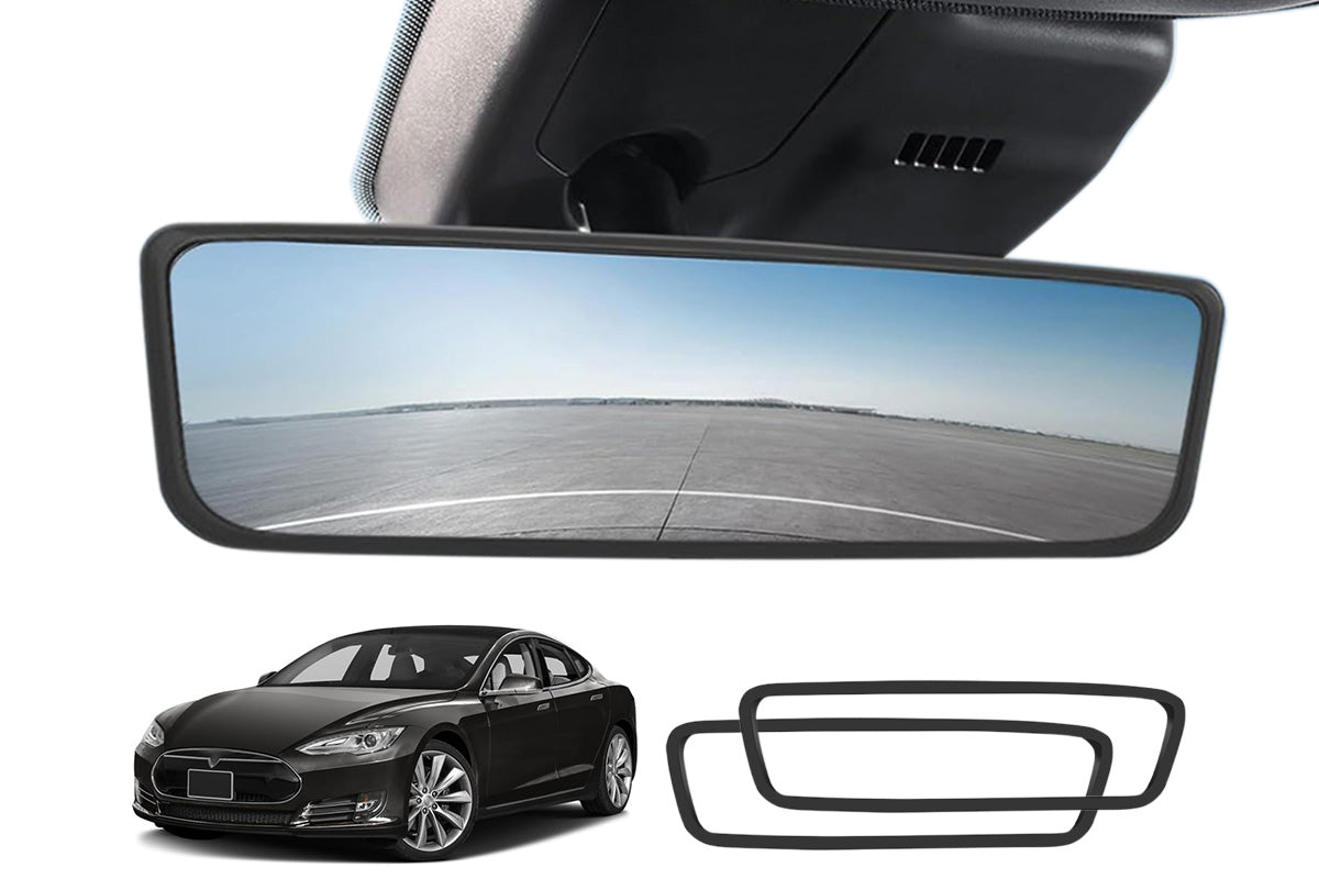 2PCS Car Rear View Mirror Protector Frame Silicone Auto Rearview Edge Protection Cover For Model 3 Model Y