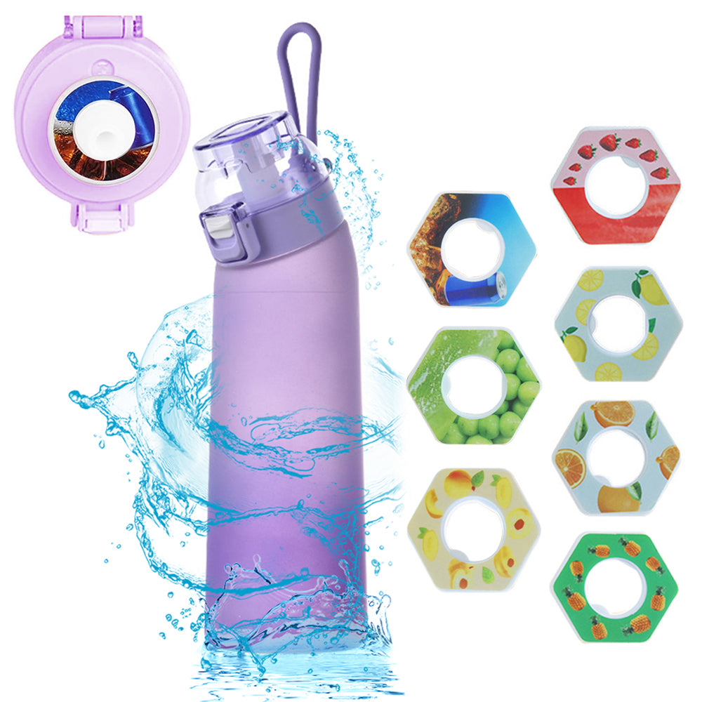 700ML Scent Water Bottle Leak Proof Sport Water Cup with 7 Fragrance Rings