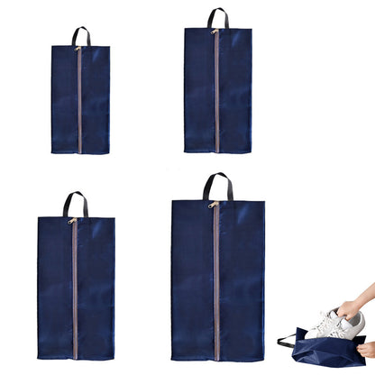4Pcs Water-Resistant Travel Shoe Storage Bags-Navy