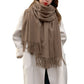 Oversized Unisex Polyester Shawl Wrap Scarf in Solid Colors