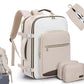 40L Travel Backpack for Men and Women Waterproof Carry On Bag with 3 Storage Pouches