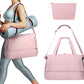 37L Women Fitness Travel Bag Waterproof Pocket USB Charging Carry On Overnight Bag