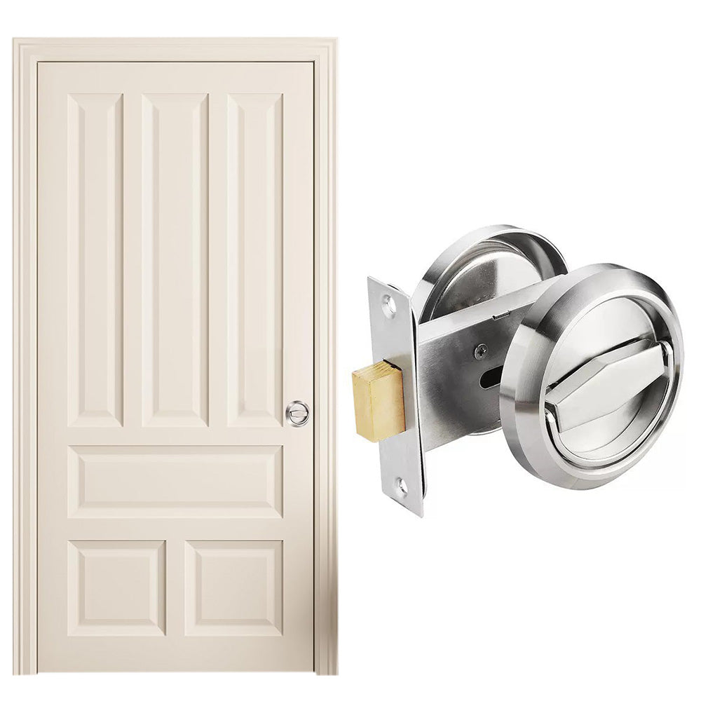 Hidden Door Lock Invisible Latch Double Sided Privacy Lock for Bedroom Bathroom Stainless Steel