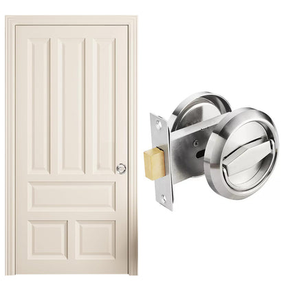 Hidden Door Lock Invisible Latch Double Sided Privacy Lock for Bedroom Bathroom Stainless Steel