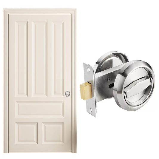 Hidden Door Lock Invisible Latch Double Sided Privacy Lock for Bedroom Bathroom Stainless Steel