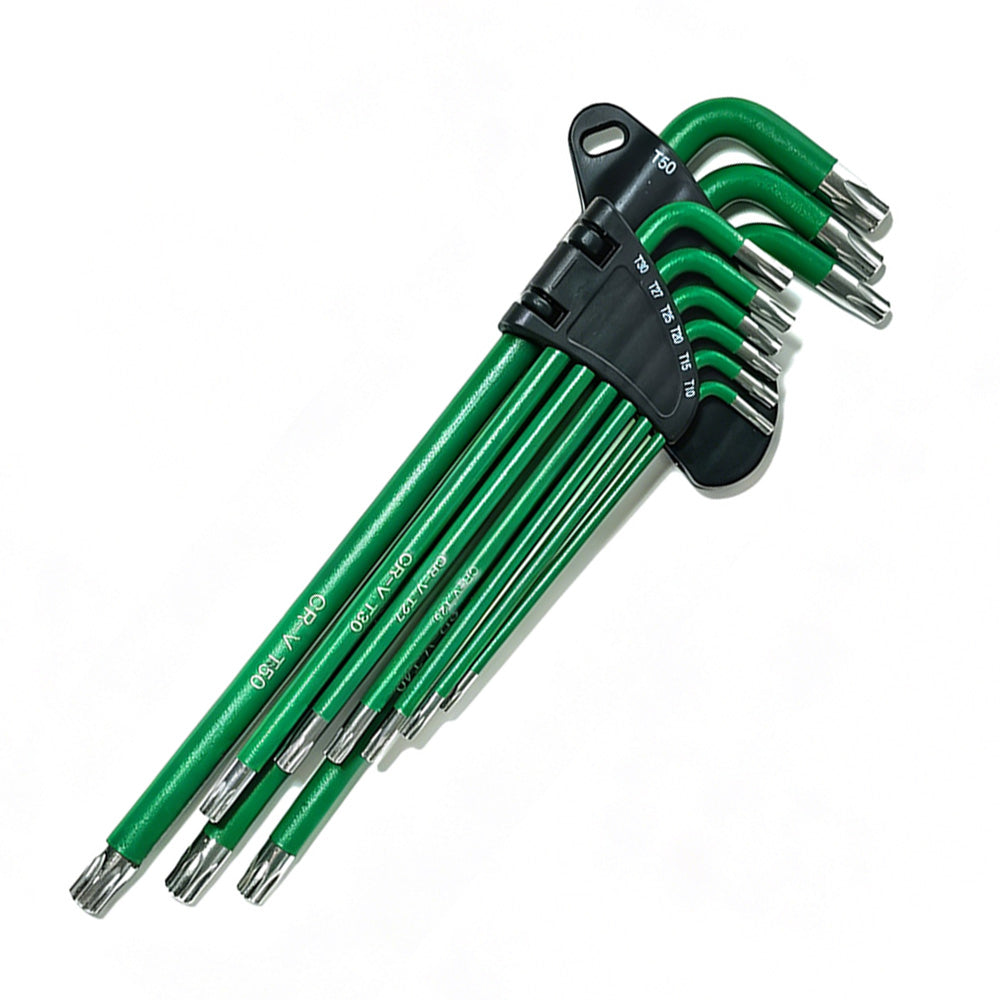 9Pcs Long Arm Ball End Hex Key Set with CRV Steel for Car and Motorcycle Repair