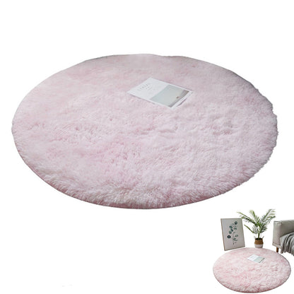 Round Fluffy Rug Plush Area Rug Soft Non Slip Carpet for Living Room Bedroom