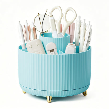 360 Degree Rotating Desk Organizer with 4 Slots For Pencil and Pen Holder