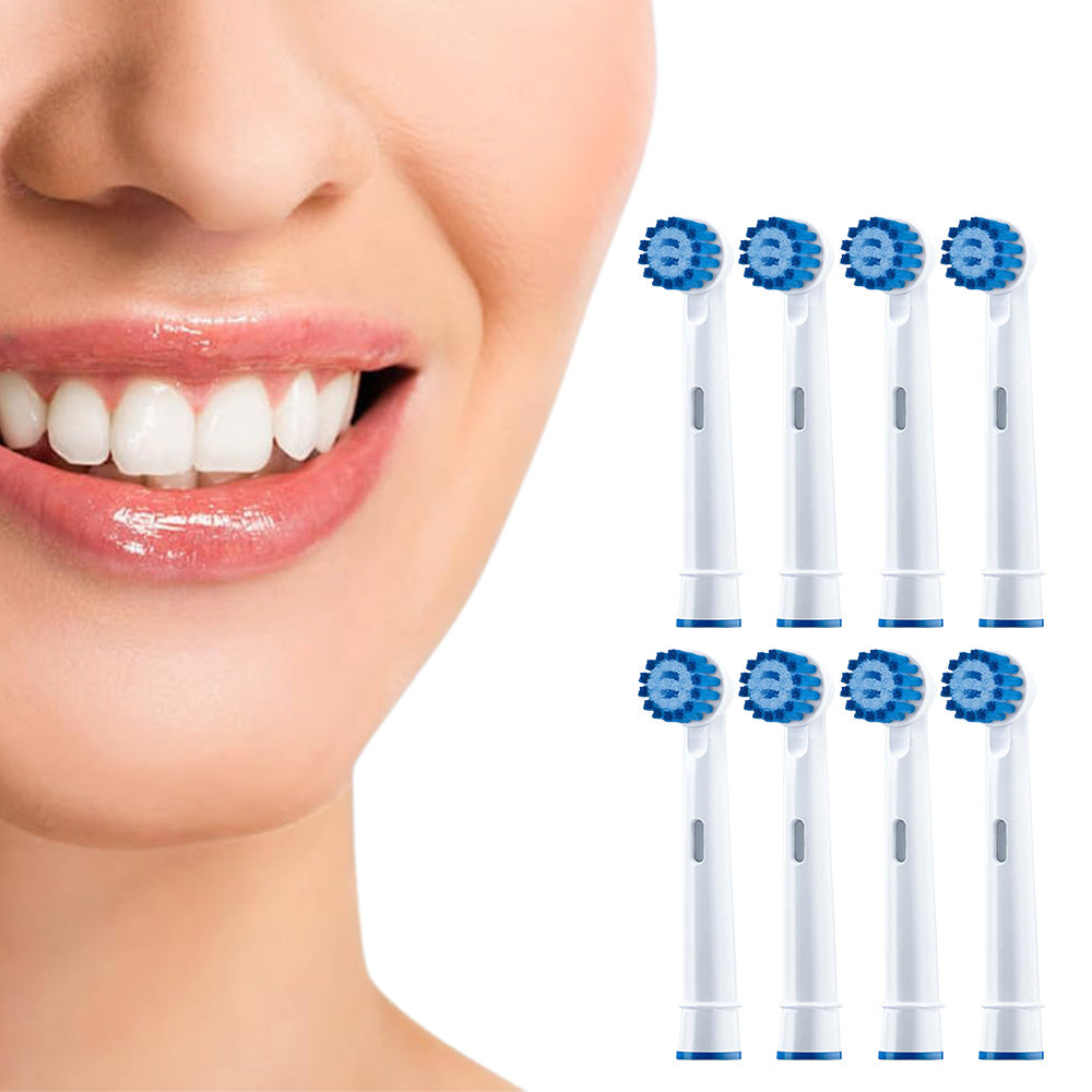 8Pcs Sensitive Gum Care Replacement Brush Head Compatible with Oral B Pro Electric Toothbrush