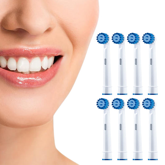 8Pcs Sensitive Gum Care Replacement Brush Head Compatible with Oral B Pro Electric Toothbrush
