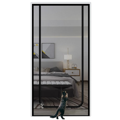 Zippered Pet Mesh Door Barrier for Cats Small Dogs up to 150x220cm-Style 3