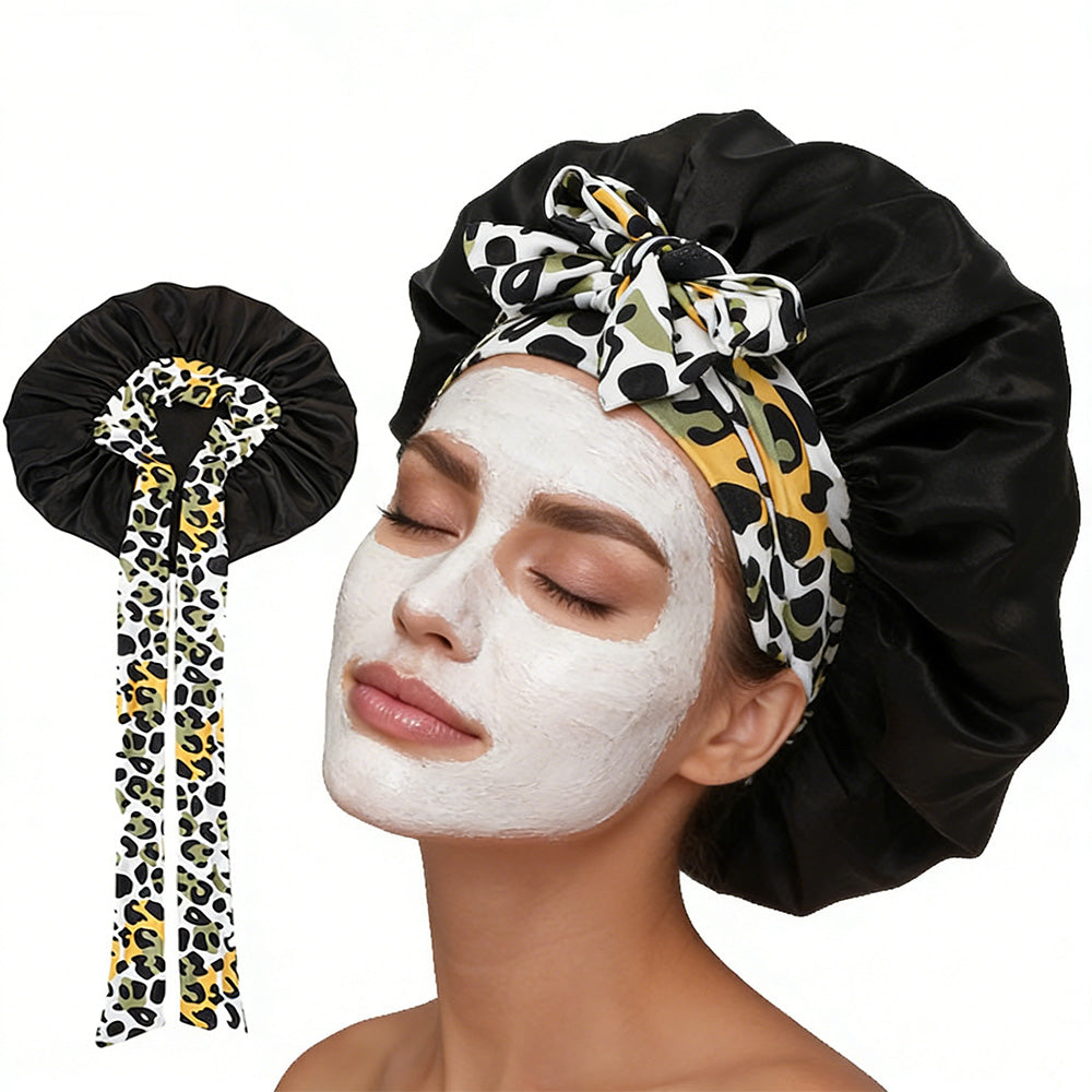 Satin Bonnet for Sleeping Double Layer Sleep Hair Bonnets Caps for Curly Braid Hair