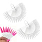 100 PCS Clear Nail Swatch Sticks with Ring Nail Art Swatch Set for Polish Display