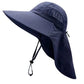 Outdoor Hiking Fishing Hat Sun Protection Unisex Neck Flap Cap Wide Brim