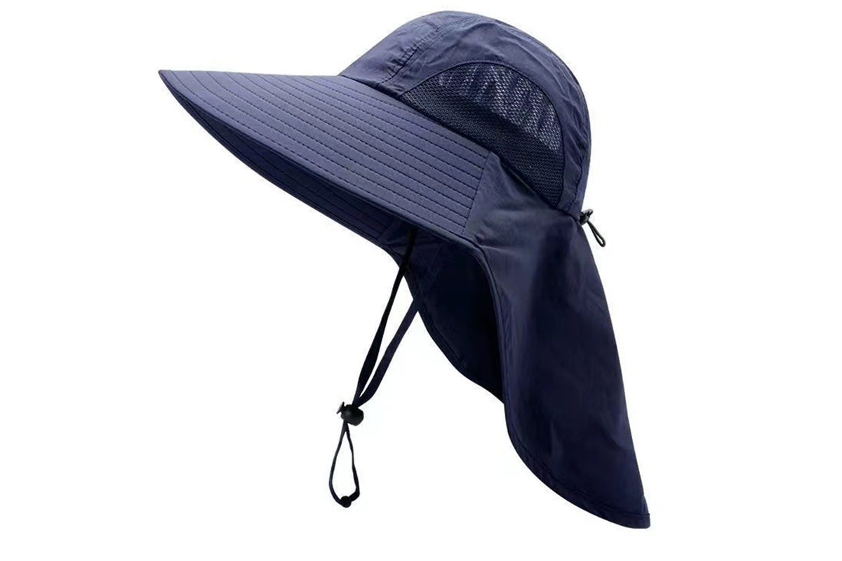 Outdoor Hiking Fishing Hat Sun Protection Unisex Neck Flap Cap Wide Brim