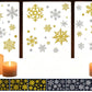 Christmas Window Clings Snowflakes Static Stickers Gold Silver for Holiday Decorations