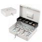 Locking Cash Box with Lock Money Box with Cash Tray