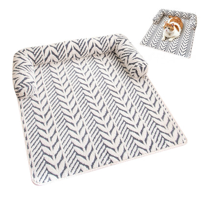 Thick Plush Non Slip Pet Mat for Sofa Chair Window Seat-Grey
